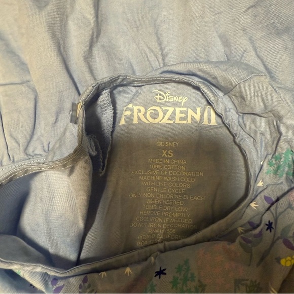 Like New Disney Frozen II Girls Elsa Chambray Tunic Dress - Picture 3 of 3